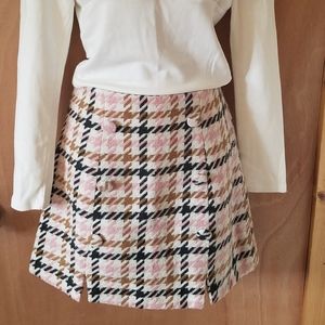 Faux Tweed Mini Skirt